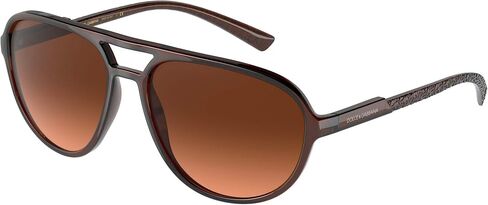 Dolce & Gabbana DG 6150 329578 Transparent Tobacco Plastic Aviator Sunglasses Brown Lens in Saudi Arabia