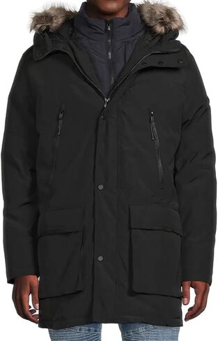 Michael Kors Men's Parka Jacket with Faux Fur Trim in Saudi Arabia