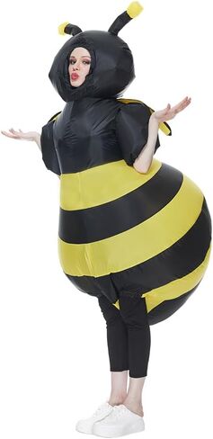 ReneeCho Inflatable Bee Costume Halloween Suit for Adult Women Cosplay Party Dress Blow up Costume in Saudi Arabia