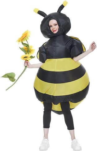 ReneeCho Inflatable Bee Costume Halloween Suit for Adult Women Cosplay Party Dress Blow up Costume in Saudi Arabia