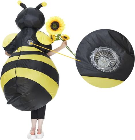 ReneeCho Inflatable Bee Costume Halloween Suit for Adult Women Cosplay Party Dress Blow up Costume in Saudi Arabia