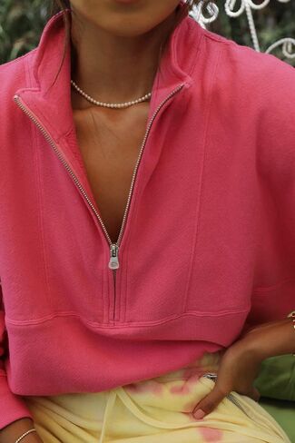 Bandier x Sincerely Jules The Holly Half Zip Sweatshirt in Saudi Arabia