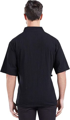Nanxson Chef Coat Japanese Kimono Cardigan Sushi Jacket Short Sleeve Workwear for Kitchen,Cooking,Bistro CFM0074 in Kuwait