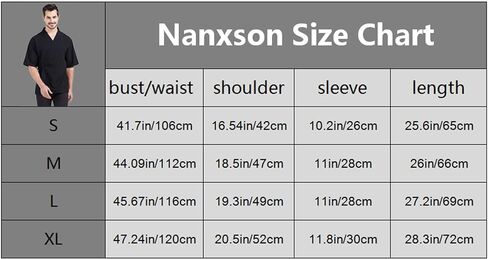 Nanxson Chef Coat Japanese Kimono Cardigan Sushi Jacket Short Sleeve Workwear for Kitchen,Cooking,Bistro CFM0074 in Kuwait