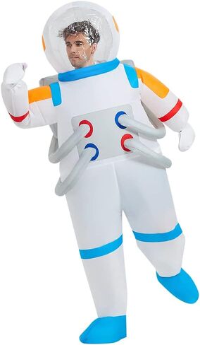 زي رائد فضاء من JUROSAICA، زي رائد فضاء قابل للنفخ، بدلة رائد فضاء للبالغين، بدلة نيسيي مضحكة، زي الهالوين للنساء والرجال والمراهقين، للحفلات التنكرية in Kuwait