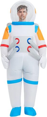 زي رائد فضاء من JUROSAICA، زي رائد فضاء قابل للنفخ، بدلة رائد فضاء للبالغين، بدلة نيسيي مضحكة، زي الهالوين للنساء والرجال والمراهقين، للحفلات التنكرية in Kuwait