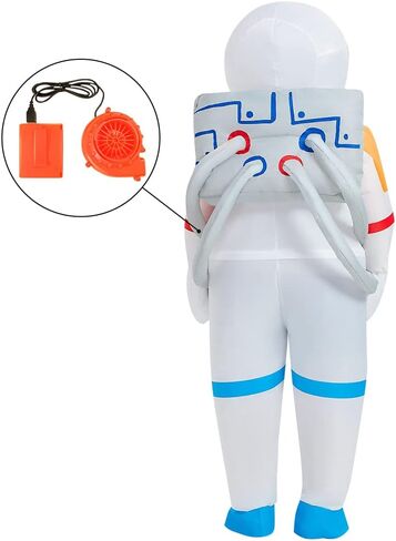 زي رائد فضاء من JUROSAICA، زي رائد فضاء قابل للنفخ، بدلة رائد فضاء للبالغين، بدلة نيسيي مضحكة، زي الهالوين للنساء والرجال والمراهقين، للحفلات التنكرية in Kuwait