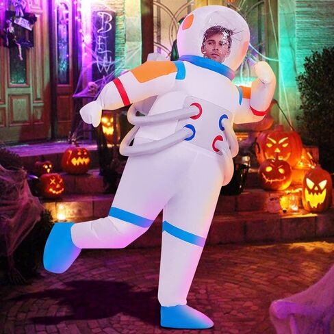 زي رائد فضاء من JUROSAICA، زي رائد فضاء قابل للنفخ، بدلة رائد فضاء للبالغين، بدلة نيسيي مضحكة، زي الهالوين للنساء والرجال والمراهقين، للحفلات التنكرية in Kuwait