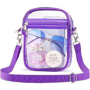 Mossio Clear Crossbody Bag Stadium Approved, Transparent Messenger Shoulder Bag for Concert, Beach, Travel & Sporting in Kuwait