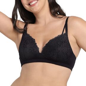 Maidenform Women's M Soft Support Wireless Bralette, Soft Convertible Bra with Lace in Saudi Arabia