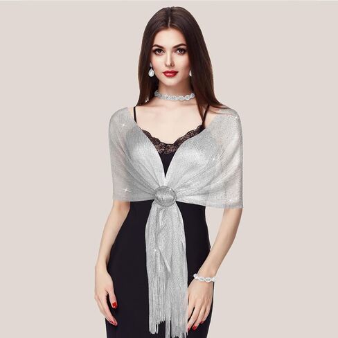 Hicarer 5 Pcs Women Accessories Including Shawls and Wraps, Clutch Purse, Rhinestone Jewelry Sets for Wedding Bridal Party in Kuwait