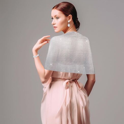 Hicarer 5 Pcs Women Accessories Including Shawls and Wraps, Clutch Purse, Rhinestone Jewelry Sets for Wedding Bridal Party in Kuwait