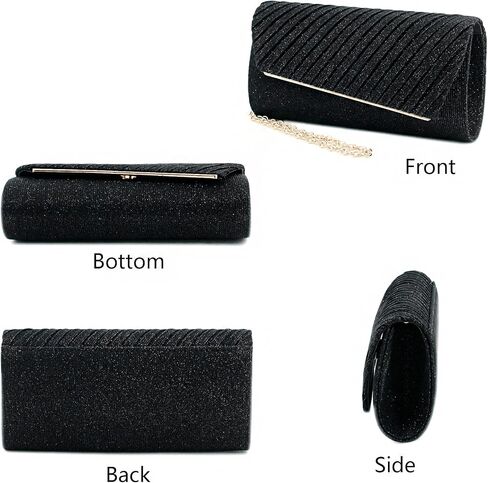 حقيبة سهرة Naimo Flap Dazzling Small Clutch مع سلسلة قابلة للفصل in Kuwait