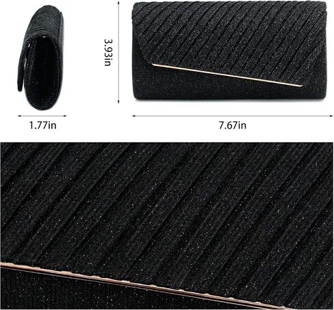 حقيبة سهرة Naimo Flap Dazzling Small Clutch مع سلسلة قابلة للفصل in Kuwait