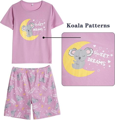 Vopmocld Big Girls' Lovely Sleepy Panda Sleepwears Cute Cartoon 2PCS Pajama Sets in Saudi Arabia