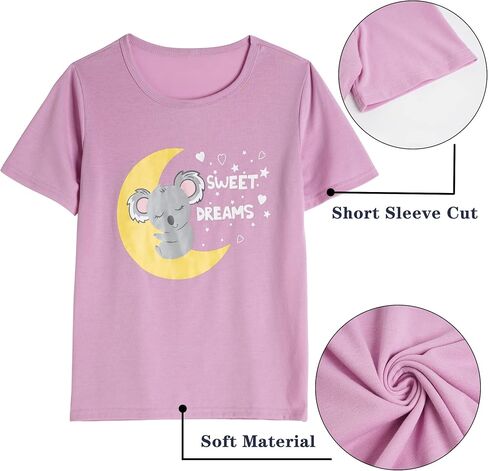 Vopmocld Big Girls' Lovely Sleepy Panda Sleepwears Cute Cartoon 2PCS Pajama Sets in Saudi Arabia