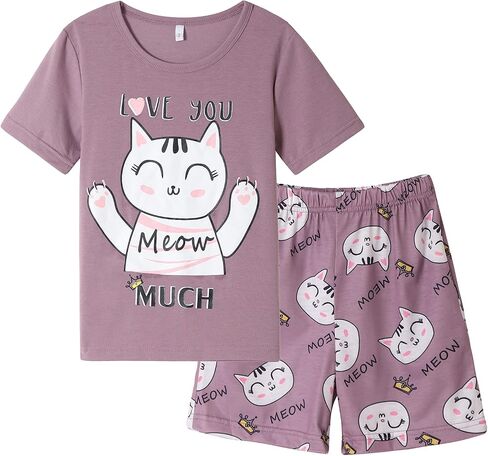 Vopmocld Big Girls' Lovely Sleepy Panda Sleepwears Cute Cartoon 2PCS Pajama Sets in Saudi Arabia