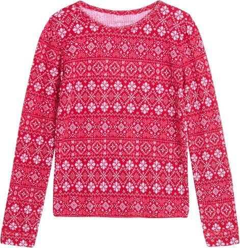 Laura Ashley Girls' Thermal Underwear Set - 2 Piece Warm Long Sleeve Shirt and Long Johns - Base Layer Set for Girls (4-12) in Saudi Arabia