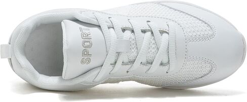 White Cheer Shoes for Girls Womens Cheer Shoes Youth Girls Cheerleading Shoes Competition Gear Dance Tennis Sports Training Athletic Comfortable Flats Breathable Soft Kids Cheer Sneakers in Saudi Arabia