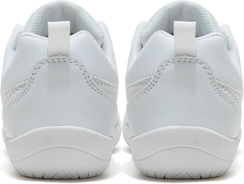 White Cheer Shoes for Girls Womens Cheer Shoes Youth Girls Cheerleading Shoes Competition Gear Dance Tennis Sports Training Athletic Comfortable Flats Breathable Soft Kids Cheer Sneakers in Saudi Arabia