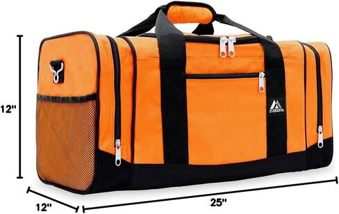 Everest Sporty Travel Duffel Bag, Orange, One Size in Kuwait