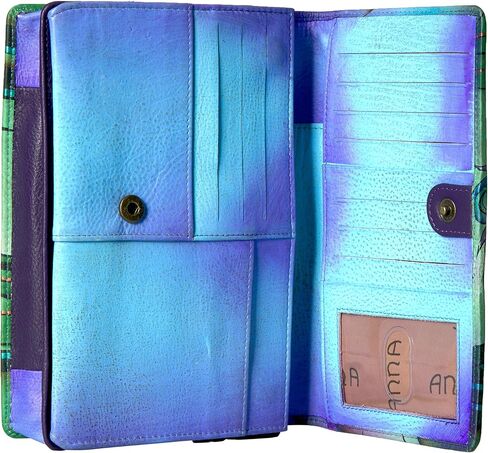 محفظة Anna by Anuschka للسيدات من الجلد الطبيعي مرسومة يدويًا على سلسلة in Saudi Arabia