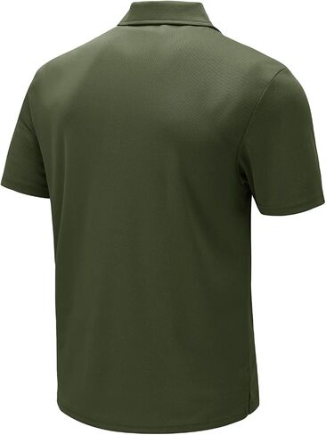 BGOWATU Men's Polo Shirts Short Sleeve Collared Golf Shirts Quick Dry Tennis Shirt with Pocket in Kuwait