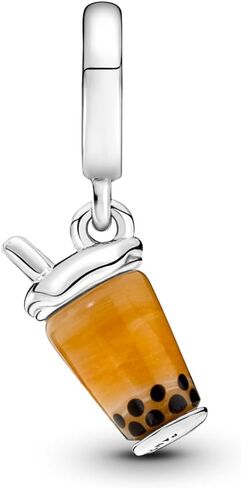 PANDORA Murano Glass Bubble Tea Dangle Charm Bracelet Charm Moments Bracelets - Stunning Women's Jewelry - Gift for Women - Made with Sterling Silver in Saudi Arabia