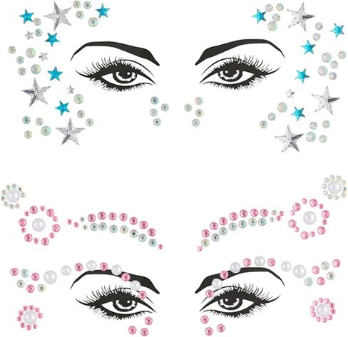 جواهر الوجه للهالوين، مكياج الوجه بأحجار الراين للنساء، أزياء حورية البحر لمهرجانات مكياج الجسم، ملصقات لامعة للعين، أزياء مهرجان الهذيان، جواهر للحفلات الموسيقية للوجه الهذيان للأطفال، ملابس تنكرية نشوة in Kuwait