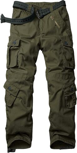 TRGPSG Men's Hiking Pants, Outdoor Ripstop Wild Cargo Pants, Multi-Pocket Army Camo Pants, Lightweight Casual Pants in Kuwait