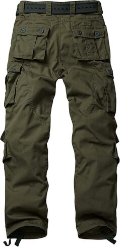 TRGPSG Men's Hiking Pants, Outdoor Ripstop Wild Cargo Pants, Multi-Pocket Army Camo Pants, Lightweight Casual Pants in Kuwait