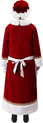 زي PrettyQueen Mrs. Claus للنساء، زي سانتا كلوز 5 قطع، فستان سانتا كلوز للبالغين، زي سانتا كلوز لعيد الميلاد in Kuwait