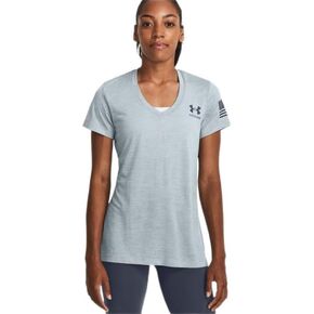 Under Armour Women's Freedom Tech Short Sleeve V-Neck T-Shirt in Kuwait