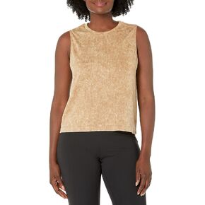 Sage Activewear Women's Sleeveless Moisture Wicking Mineral Wash Stretch Round Neck Ribbed Athletic Yoga Tank Top