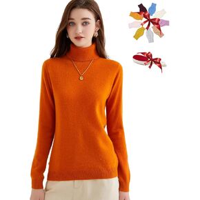 LINY XIN Women's Turtleneck 100% Pure Cashmere Sweater Fall Winter Warm Soft Lightweight Long Sleeve Knitted Pullover in Kuwait