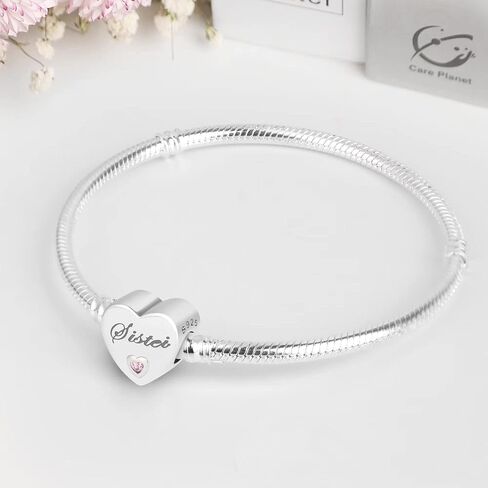 JEWBERY 925 فضة استرلينية من الخرز لأساور Pandora Charms، هدايا مجوهرات للسيدات والفتيات. in Kuwait
