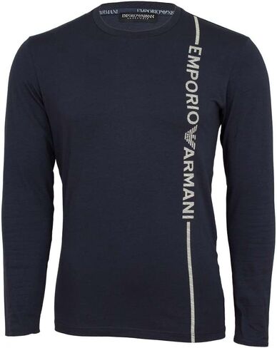 Emporio Armani Men's Side Logo Long Sleeve T-Shirt in Saudi Arabia