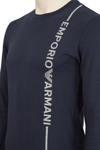 Emporio Armani Men's Side Logo Long Sleeve T-Shirt in Saudi Arabia