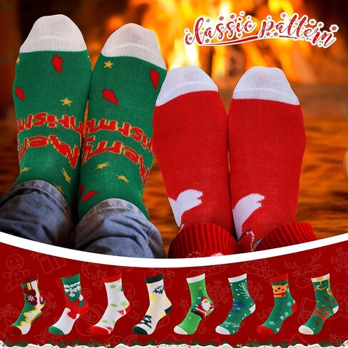Panitay 100 Pairs Kids Christmas Socks Bulk Christmas Gifts for Boys Girls Colorful Creative Fun Crazy Funny Novelty Crew Socks Soft Children Cute Socks Teenage Teens Christmas Gift, 25 Styles in Saudi Arabia