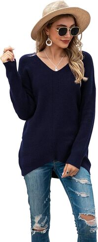 Iandroiy Women's Batwing Sleeve Off Shoulder Loose Oversized Baggy Tops Sweater Pullover Casual Blouse T-Shirt in Kuwait