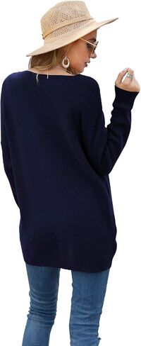 Iandroiy Women's Batwing Sleeve Off Shoulder Loose Oversized Baggy Tops Sweater Pullover Casual Blouse T-Shirt in Kuwait