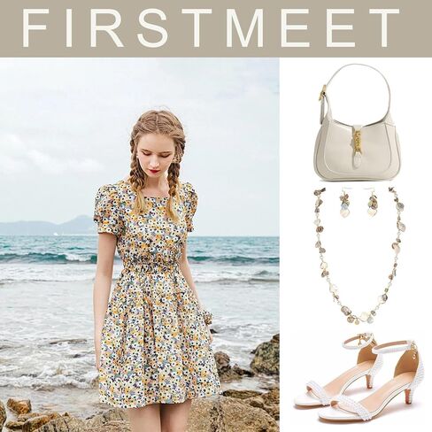Firstmeet Long Multicolor Shell Beaded Necklace with Earrings Seashell Pendant Cultured Freshwater Pearl Handmade Boho Necklace for Women in Saudi Arabia