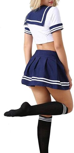 JasmyGirls School Girl Outfit Lingerie Schoolgirl Costume Kawaii Anime Cosplay Lingerie Naughty Japanese Uniform Stockings in Saudi Arabia