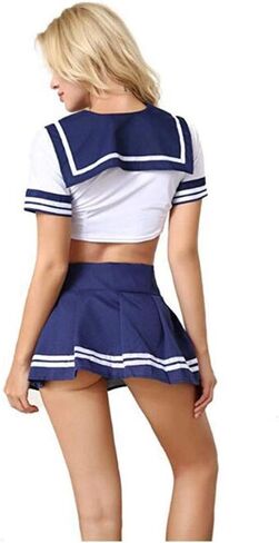 JasmyGirls School Girl Outfit Lingerie Schoolgirl Costume Kawaii Anime Cosplay Lingerie Naughty Japanese Uniform Stockings in Saudi Arabia