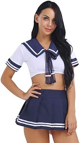 JasmyGirls School Girl Outfit Lingerie Schoolgirl Costume Kawaii Anime Cosplay Lingerie Naughty Japanese Uniform Stockings in Saudi Arabia