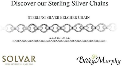 Solvar Men’s Celtic Cross Necklace Sterling Silver 2 Sided 20 Inches Chain Irish Made in Saudi Arabia