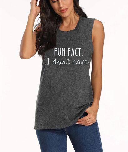 تي شيرت مطبوع عليه حروف Calvin Fun Fact l Don't Care للسيدات برسومات أقوال مضحكة in Kuwait