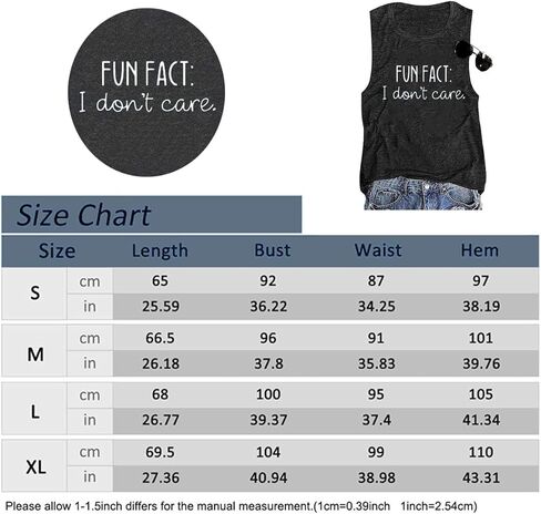 تي شيرت مطبوع عليه حروف Calvin Fun Fact l Don't Care للسيدات برسومات أقوال مضحكة in Kuwait