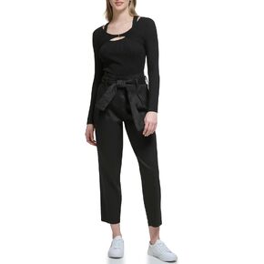 Calvin Klein Women's Sweater Rib Wrap Longsleeve