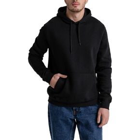 JIHUILAI Men's Fleece Hoodie Cotton-Blend Hooded Sweatshirt Solid Color Drawstring Hooded (XS-3XL)
